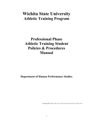 Athletic Training Program Professional Phase Athletic Training Student .