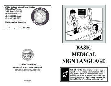 BASIC MEDICAL SIGN LANGUAGE