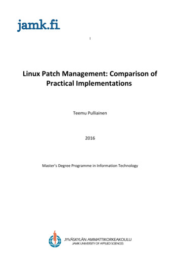 Linux Patch Management: Comparison Of Practical Implementations
