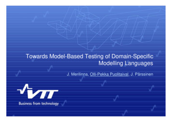 Towards Model-Based Testing Of Domain-Specific Modelling Languages