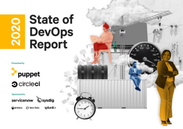 State Of DevOps Report 2020 Presented By Puppet And 