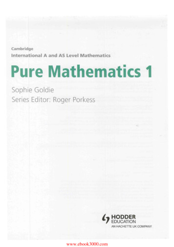 International A And AS Level Mathematics Pure Mathematics 1