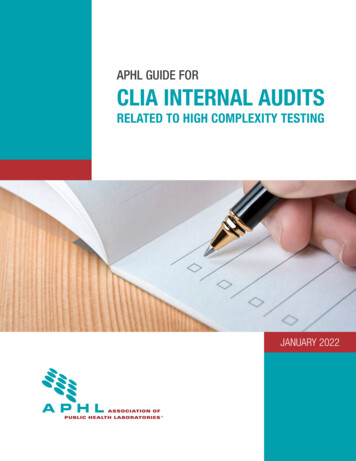 Aphl Guide For Clia Internal Audits