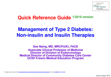 Management Of Type 2 Diabetes: Non-insulin And Insulin Therapies