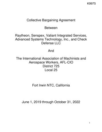 Collective Bargaining Agreement Raytheon, Senspex, Valiant Integrated .