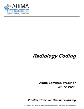 Radiology Coding - AHIMA