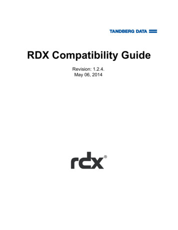 RDX Compatibility Guide - Backupworks 