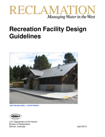 Recreation Facility Design Guidelines