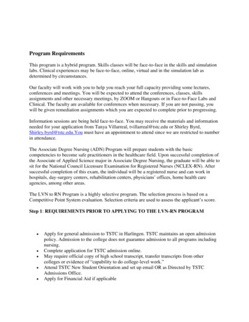 Program Requirements - Texas State Technical College