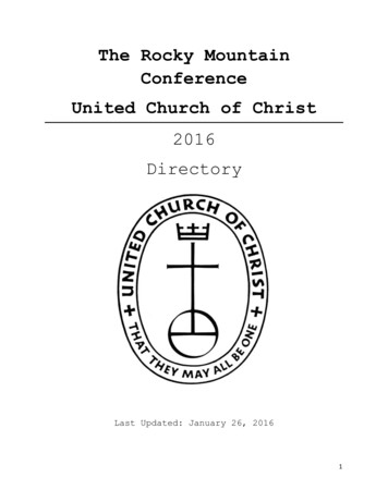 The Rocky Mountain Conference United Church Of Christ