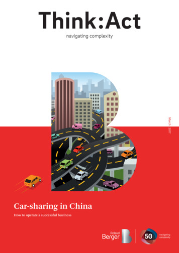 Car-sharing In China - Roland Berger