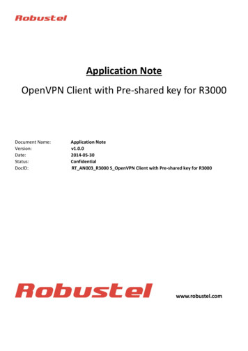 OpenVPN Client With Pre-shared Key For R3000 - M2M Nordic ApS