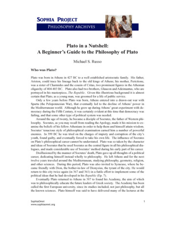 Plato In A Nutshell: A Beginner’s Guide To The Philosophy .