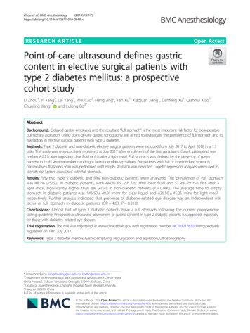 Point-of-care Ultrasound Defines Gastric Content In .