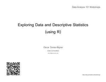 Exploring Data And Descriptive Statistics (using R)