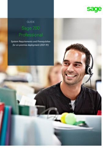 Sage 200 Professional System Requirements