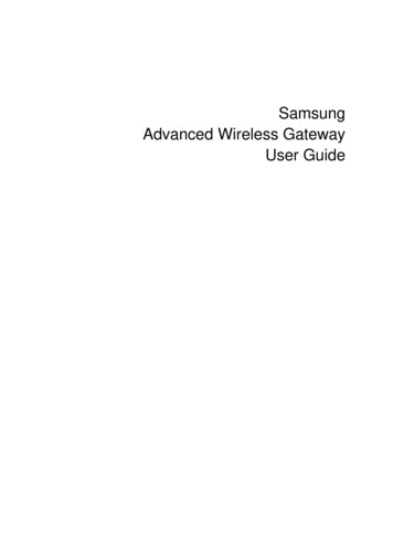 Samsung Advanced Wireless Gateway User Guide