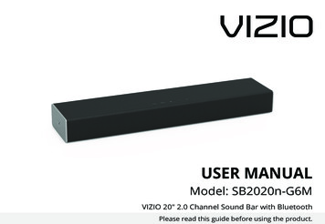 User Manual Model: SB2020n-G6M - Vizio