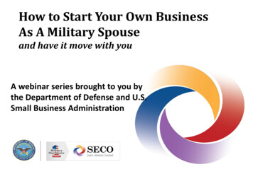How To Start Your Own Business As A Military Spouse And .