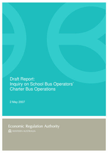 Draft Report: Inquiry On School Bus Operators' Charter Bus Operations
