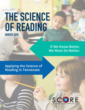 THE SCIENCE OF READING - SCORE