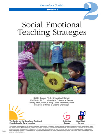 Social Emotional Teaching Strategies
