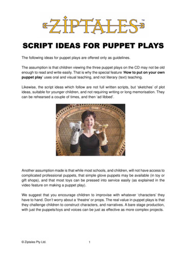 SCRIPT IDEAS FOR PUPPET PLAYS - Ziptales