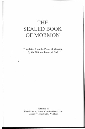 THE SEALED BOOK OF MORMON - WordPress 
