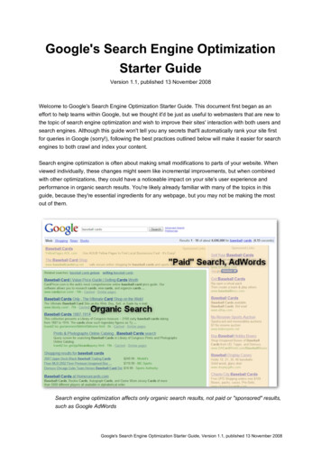 Google's Search Engine Optimization Starter Guide