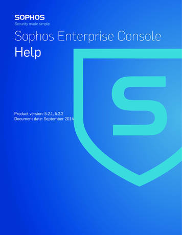 Sophos Enterprise Console Help
