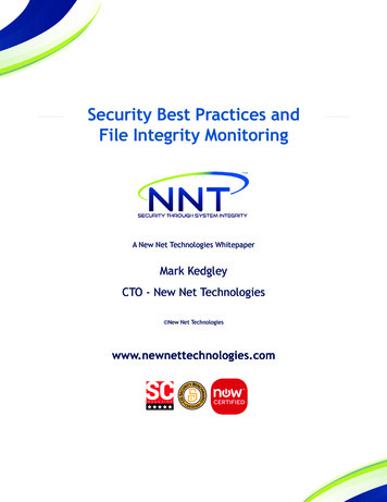 Security Best Practices And File Integrity Monitoring