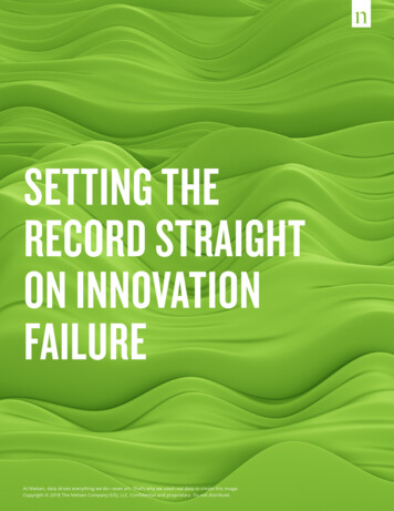 SETTING THE RECORD STRAIGHT ON INNOVATION FAILURE