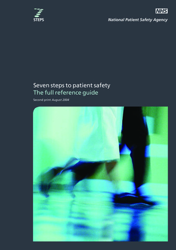 Seven Steps To Safety - Health And Social Care