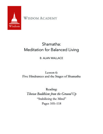 Shamatha: Meditation For Balanced Living
