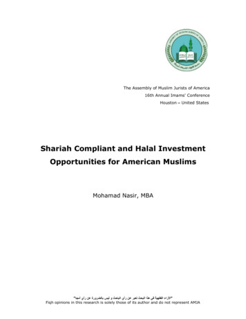 Shariah Compliant And Halal Investment Opportunities For American .