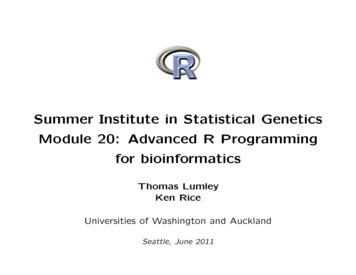Summer Institute In Statistical Genetics Module 20 .