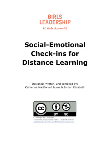 Social-Emotional Check-ins For Distance Learning