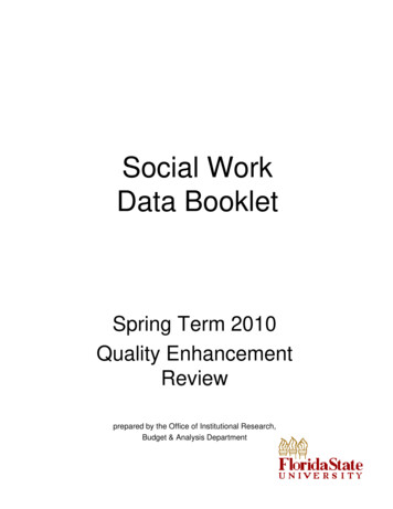 Social Work Data BookletData Booklet - Florida State University