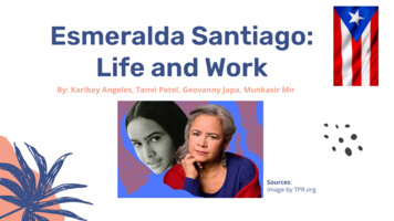 Esmeralda Santiago: Life And Work