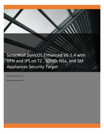 SonicWall SonicOS Enhanced V6.5.4 With VPN And IPS On TZ , SOHO, NSa .