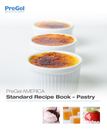 Standard Recipe Book – Pastry - PreGel Recipes