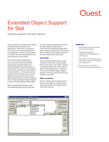 Extended Object Support For Stat To Automate Setup Object . - Quest
