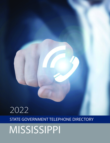 State Government Telephone Directory Mississippi