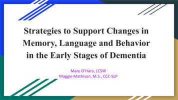 Strategies To Support Changes In Memory, Language And .