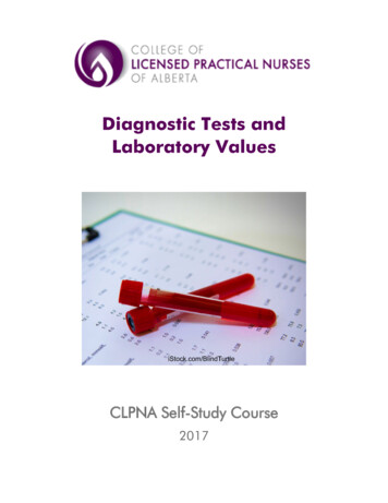 Diagnostic Tests And Laboratory Values - Study With CLPNA