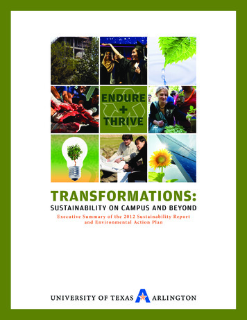 TRANSFORMATIONS - UTA Sustainability
