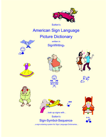 Sutton's American Sign Language Picture Dictionary 2006