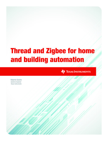 Thread And Zigbee For Home And Building Automation - TI 