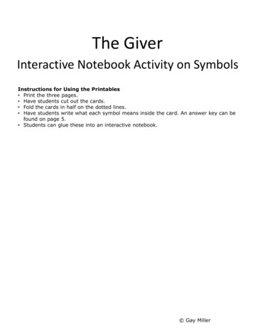 Interactive Notebook Activity On Symbols