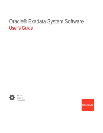 User's Guide Oracle Exadata System Software